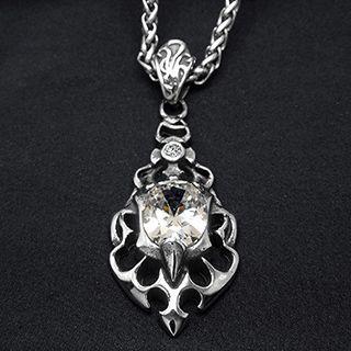 Titanium Steel Rhinestone Necklace