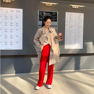 Over-fit Cotton Trench Coat