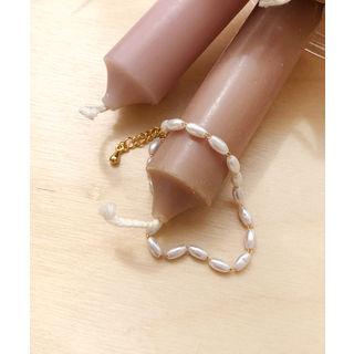 Faux-pearl Bracelet Ivory - One Size