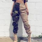 Camo High Waist Straight Leg Pants