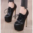 Platform Stiletto Heel Lace-up Shoes