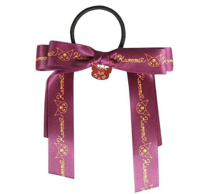 Sanrio Kuromi Ribbon Bow Hair Tie 1 Pc