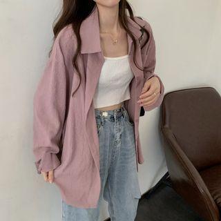 Plain Oversized Loose-fit Shirt