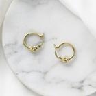 925 Sterling Silver Knot Hoop Earring As Shown In Figure - One Size