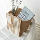 Woven Linen Boxy Shopper Bag