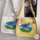 Cow Embroidered Tote Bag / Bag Charm / Set