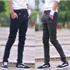 Drawstring Skinny Pants White - 27