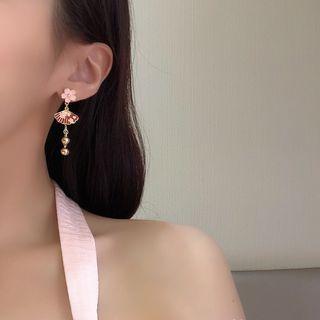 Fox Flower Asymmetrical Alloy Dangle Earring
