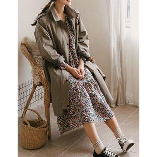 Epaulet Buttoned-hem Safari Jacket
