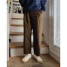 Pintuck Tab-hem Baggy Pants