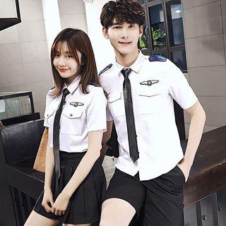Couple Matching Pilot Short-sleeve Shirt