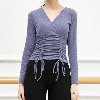 V-neck Drawstring Top (various Designs)