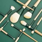 Set Of 12: Makeup Brush Set Of 12 - Green & Beige - One Size