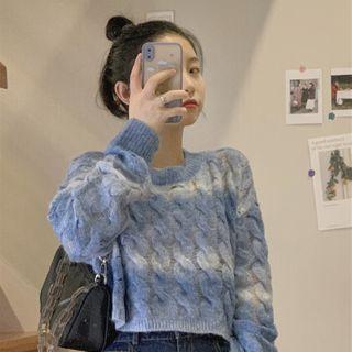 Tie-dye Print Cropped Sweater