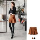 Pommed Flare Mini Skirt - 2 Colors