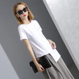 Asymmetric Short-sleeved T-shirt