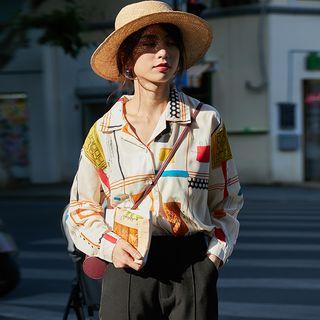 Print Long-sleeve Shirt Color - One Size