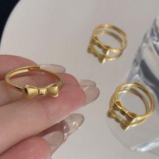 Bow Alloy Ring Gold - One Size