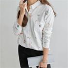 Pocket-front Patterned Cotton Shirt