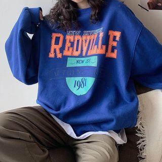 Long Sleeve Mock Two Piece Print Pullover