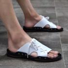 Genuine Leather String Accent Sandals