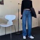 Fleece-line Wide-leg Jeans