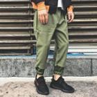 Two-tone Straight-cut Pants