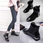 Patent Chunky Heel Ankle Boots
