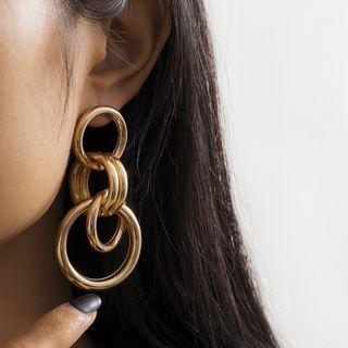 Alloy Hoop Drop Earring