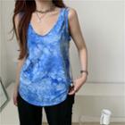 Tie-dye Tank Top Blue - One Size