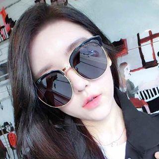 Semi-rimless Cat Eye Sunglasses