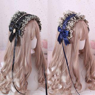 Lace Trim Bow Headpiece