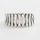 925 Sterling Silver Geometric Open Ring S925 - Silver - One Size