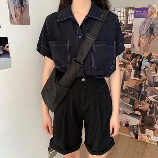 Short Sleeve T-shirt As Shown In Figure - One Size