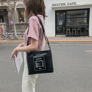 Lettering Crossbody Tote Bag