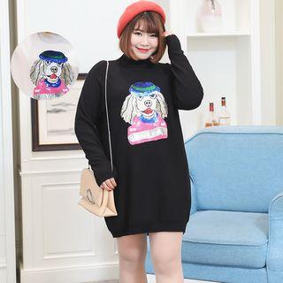 Sequined Dog Sweater Dress