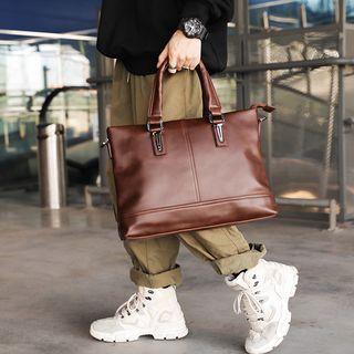 Faux Leather Tote Bag Coffee - One Size