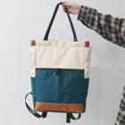 Color Block Nylon Tote Bag