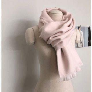 Fray-detail Wool Blend Scarf