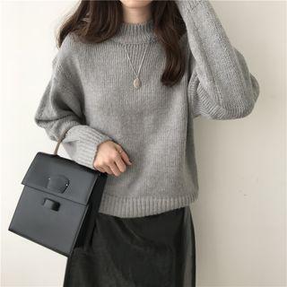 Mock Neck Sweater Gray - One Size