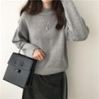 Mock Neck Sweater Gray - One Size