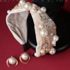 Wedding Faux Pearl Headband / Earring / Gloves / Set