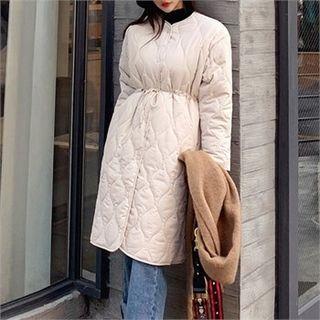 Drawcord-waist Quilting Coat