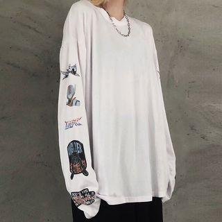 Anime Print Long-sleeve T-shirt
