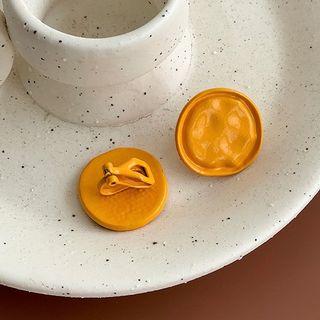 Disc Stud Earring / Clip-on Earring