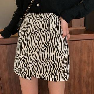 Zebra Print Mini Skirt