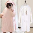 Rabbit Ear Fleece Long-sleeve Nightdress