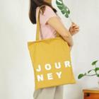 Lettering Drawstring Canvas Tote