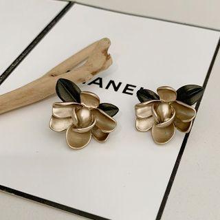 Floral Alloy Earring Gold - One Size