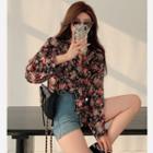Floral Loose Light Shirt As Figure - One Size